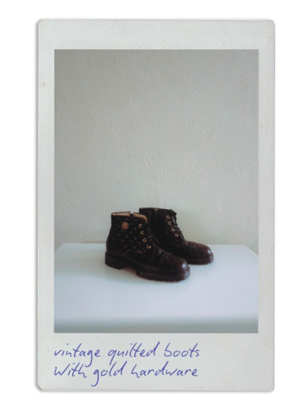 vintage 90s quilted leather boots